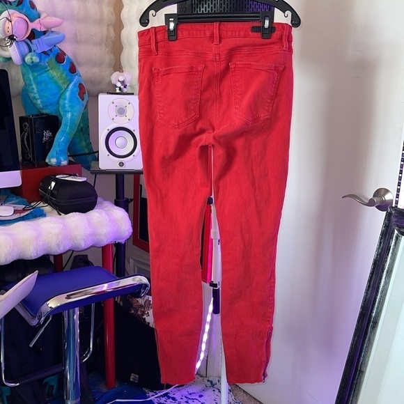 Sanctuary red Denim jeans Size 27 perfect condition One small dot on leg - Picture 4 of 5